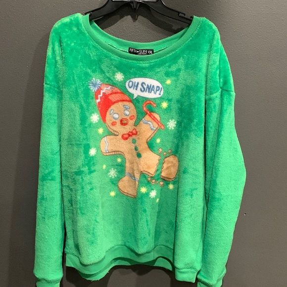 Fifth Sun Juniors Green Pullover Sweatshirt size xxl - Picture 1 of 2